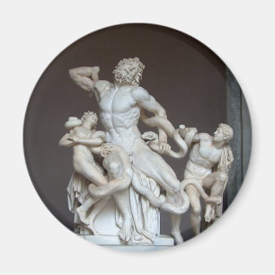 Imán Laocoön y su estatua de hijos en el Museo Vaticano