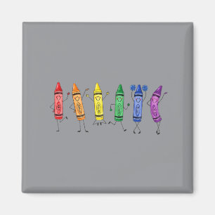 Imán Lápiz de crayón divertido Vida de maestro Doodle f