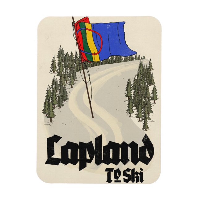 Imán Laponia para esquiar (Vertical)