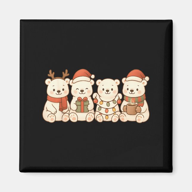 Imán Lar Bears Kids Boys Girls Christmas Lar Bears  (Frente)