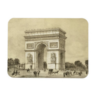 Imán L'Arc de Triomphe, París, grabada por Auguste Bry