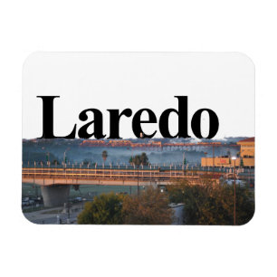 Imán Laredo, TX Skyline con Laredo en el cielo magnétic