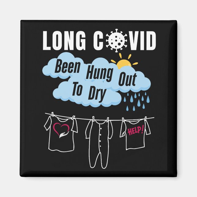 Imán LARGA COVID - Se Ha Sido Colgado A Secar (Frente)