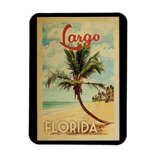 Imán Largo Palm Tree Vintage Travel