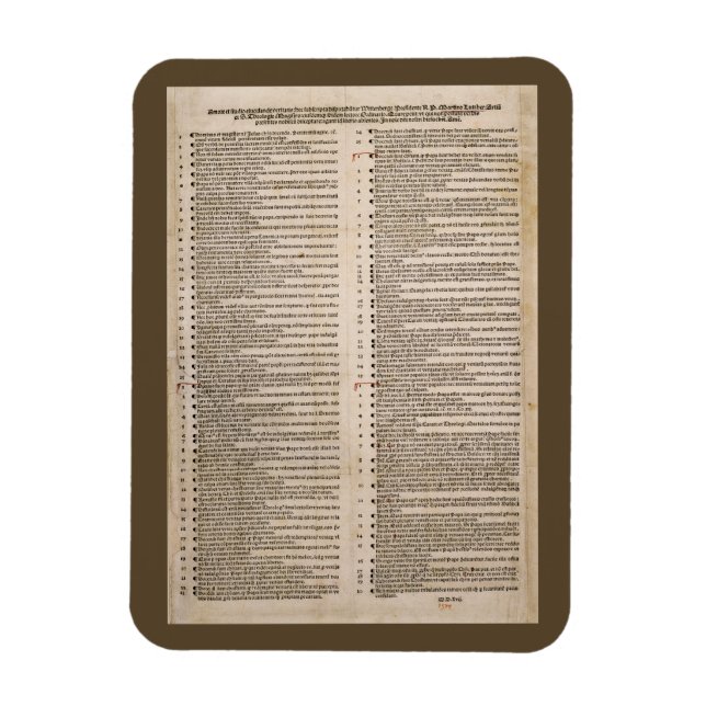 Imán Las 95 tesis (Martín Lutero) (Vertical)