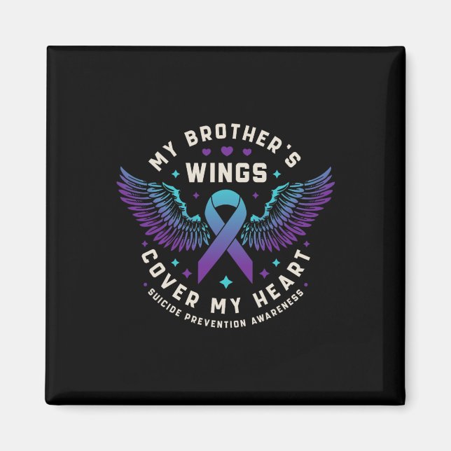 Imán Las alas de mi hermano cubren mi prevención del su (Frente)