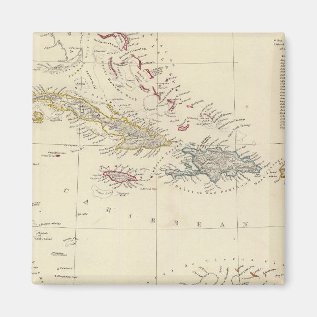 Imán Las Antillas o las Islas de la India Occidental (Frente)