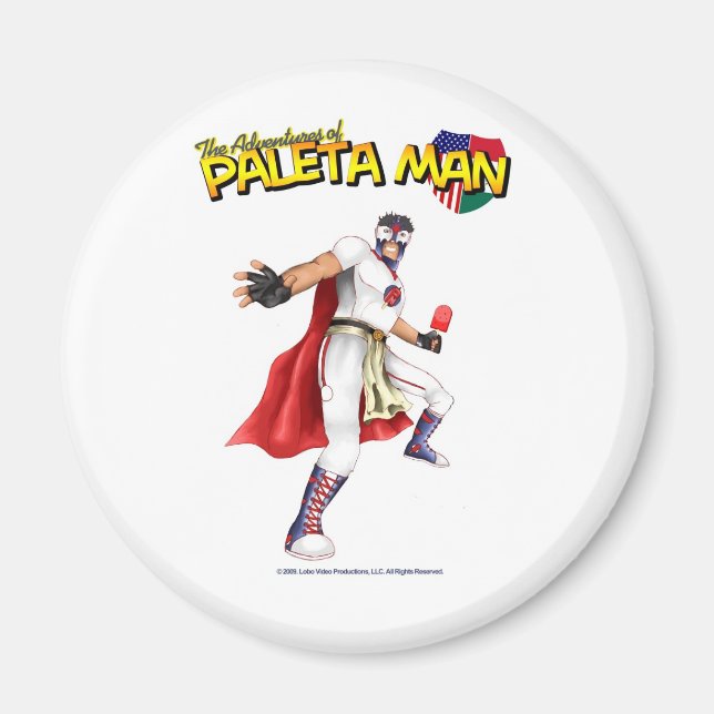 Imán Las aventuras de Paleta Man (Frente)