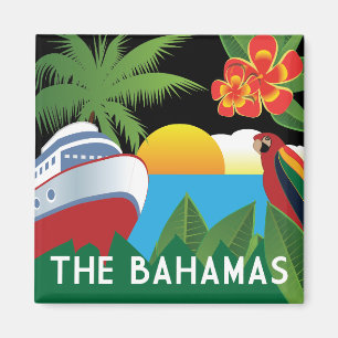 Imán Las Bahamas con el barco de cruceros