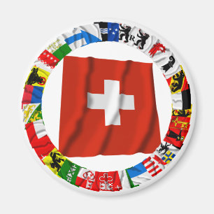 Imán Las banderas de los cantones de Suiza