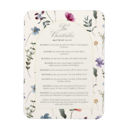 Imán Las Bienaventuranzas Mateo 5:3–12 Escritura Floral