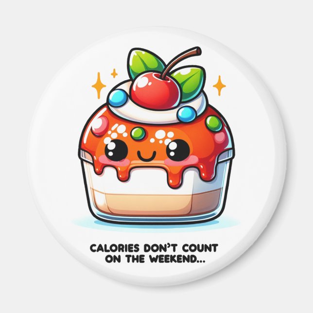 Imán Las calorías no cuentan el fin de semana (Frente)