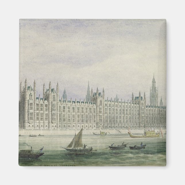 Imán Las cámaras del Parlamento (grafito, pluma y tinta (Frente)