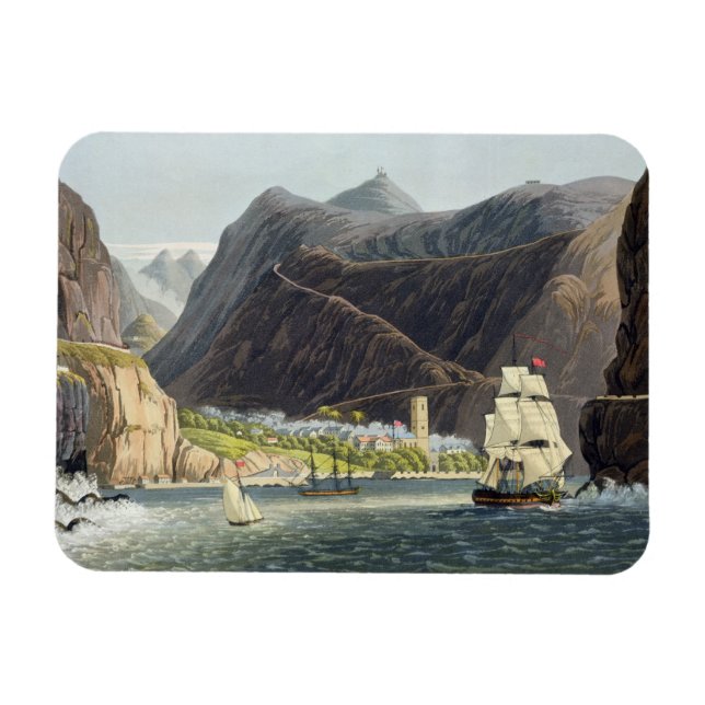 Imán Las carreteras, Santa Elena, grabadas por Robert H (Horizontal)