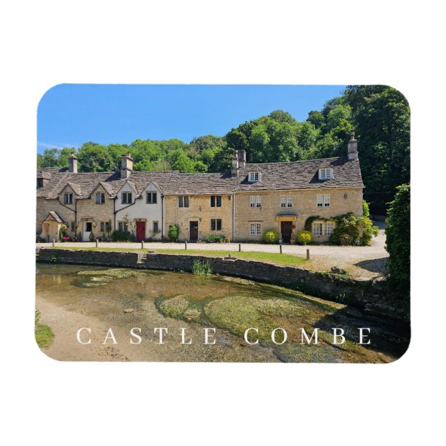 Imán Las casas del castillo de Combe tienen vistas al i (Horizontal)