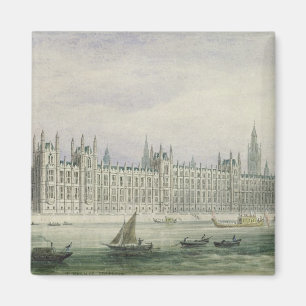 Imán Las casas del parlamento (grafito, pluma y tinta y