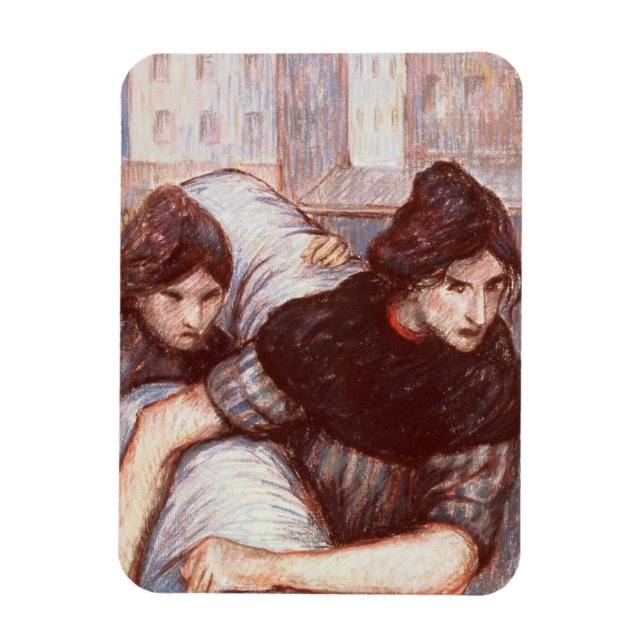 Imán Las colchonetas de 1898 (pastel sobre lienzo) (Vertical)