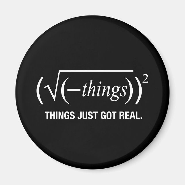 Imán las cosas son reales (Frente)