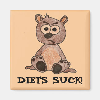 Imán ¡Las dietas apestan! Grumpy Pequeño Oso