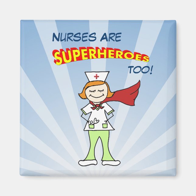 Imán ¡Las Enfermeras También Son Superhéroes! (Frente)