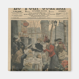 Imán Las escenas de la calle de París desayunan en air