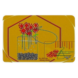 Imán "Las flores frescas siempre hacen mi día" 4 x 6 im