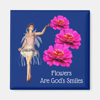Imán Las flores son Inspiradoras las sonrisas de Dios