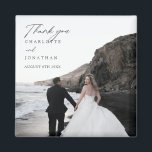 Imán Las fotos de la moderna boda Minimalista favorecen<br><div class="desc">Fotos Minimalistas modernas favoritas Gracias imán</div>
