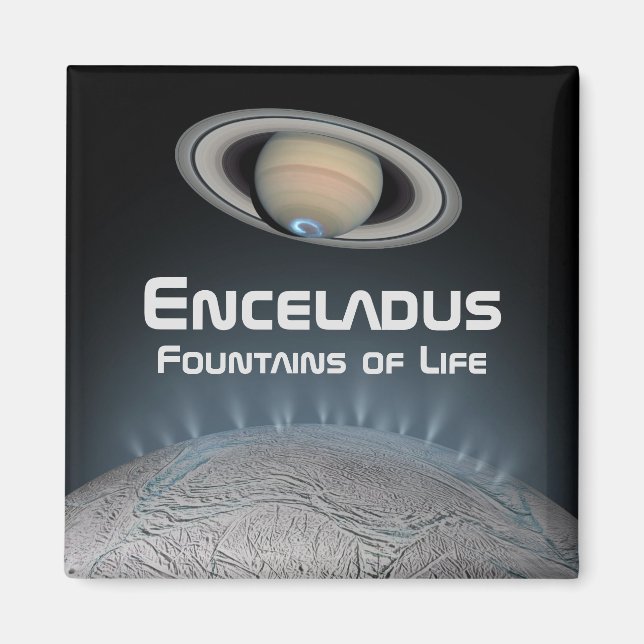 Imán Las fuentes de vida de Encélado Saturno (Frente)