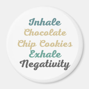 Imán Las galletas de chocolate inhalado exhalan negativ
