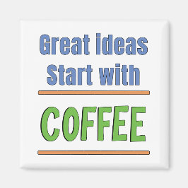 Imán Las grandes ideas comienzan con la sudadera de caf