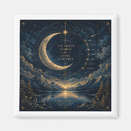 Imán Las Guías de la Luna | Arte Celestial de Luna y Es