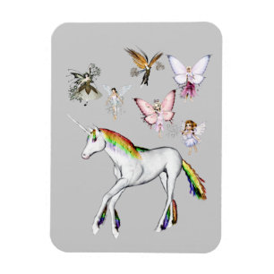 Imán Las hadas colorean el unicornio