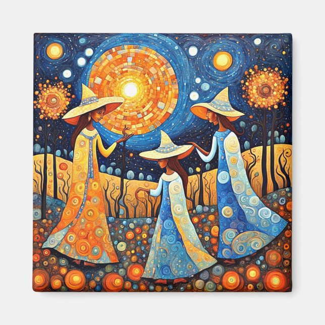 Imán Las hermanas brujas se reúnen (Frente)