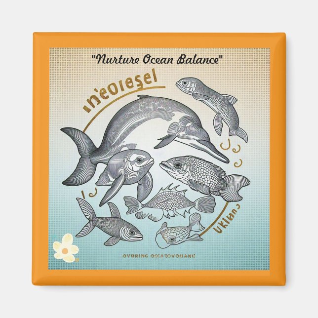 Imán "Las joyas amenazadas de los océanos" (Frente)