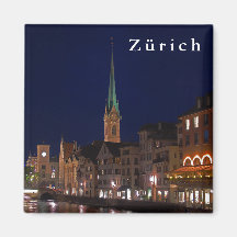 Las luces de la noche de Zúrich.