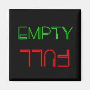 Imán Las luces de neón vacian o lavaplatos lleno