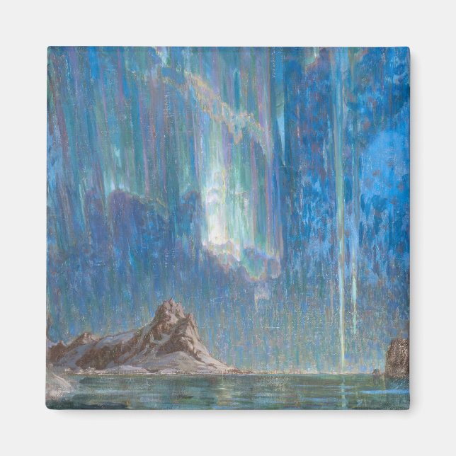 Imán Las luces del norte de Noruega (Aurora) (Frente)