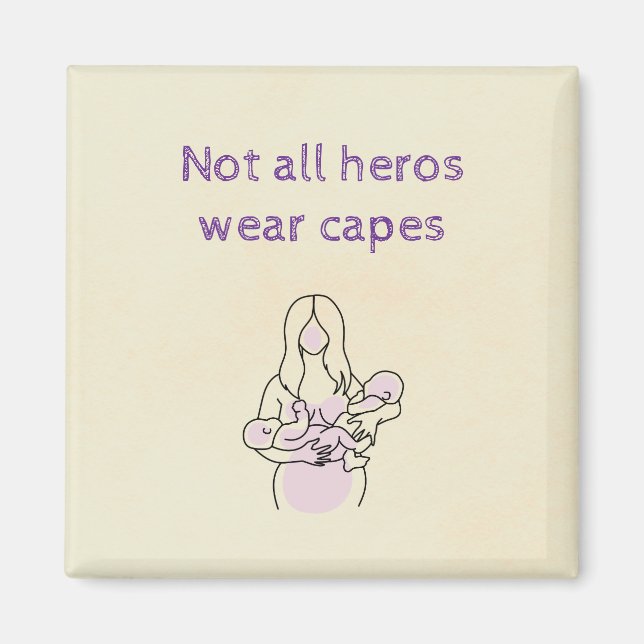 Imán Las madres gemelas son héroes (Frente)