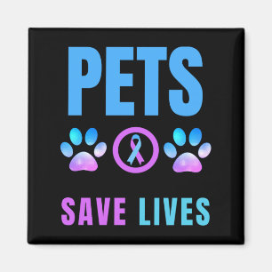 Imán Las mascotas salvan vidas Apoyo emocional Animal M