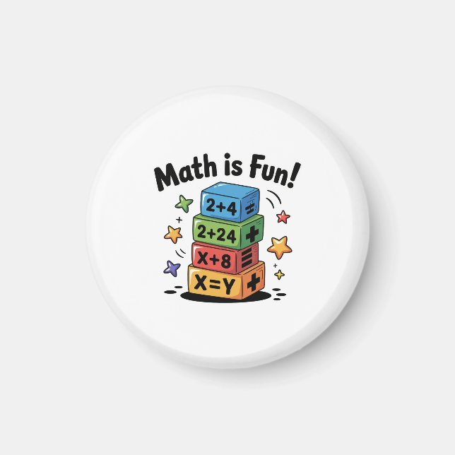 Imán Las matemáticas son pegatinas divertidos (Frente)