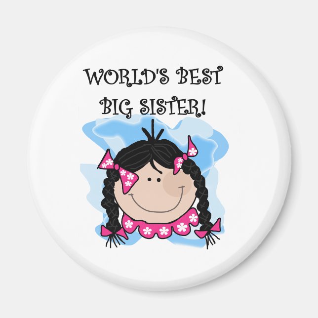 Imán Las mejores camisetas de hermanas del mundo del ca (Frente)