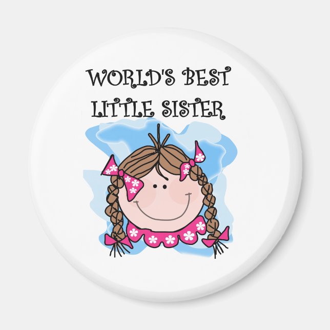 Imán Las mejores camisetas de hermanita del mundo de Br (Frente)