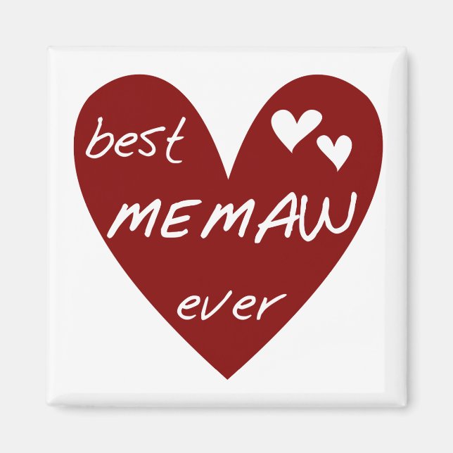 Imán Las mejores camisetas y regalos de Memaw del (Frente)