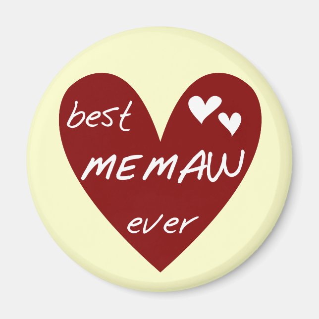 Imán Las mejores camisetas y regalos de Memaw del (Frente)