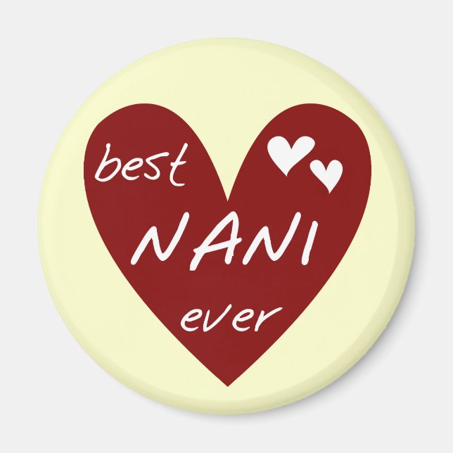 Imán Las mejores camisetas y regalos de Nani del (Frente)