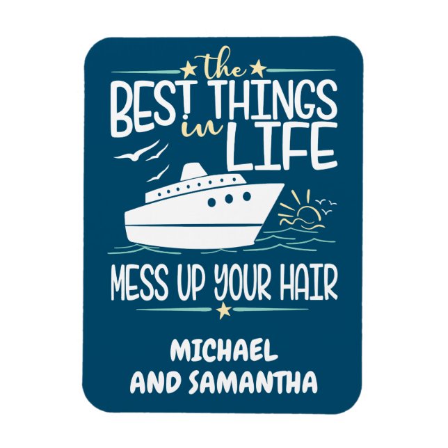 Imán Las mejores cosas de la vida maquillan el pelo (Vertical)