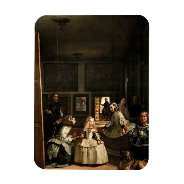 Imán Las Meninas, 1656 por Diego Velázquez (Vertical)