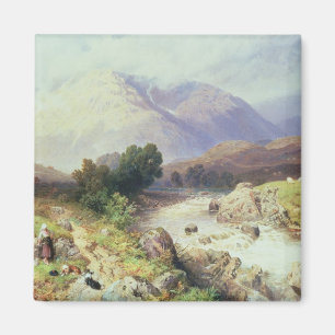 Imán Las montañas, cerca de Argyle (w/c en el papel)