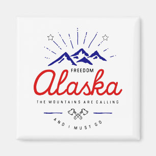 Imán Las montañas de Alaska llaman "Debo ir a color cla